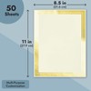 50 Sheets Gold Foil Award Certificate Paper 8.5 x 11