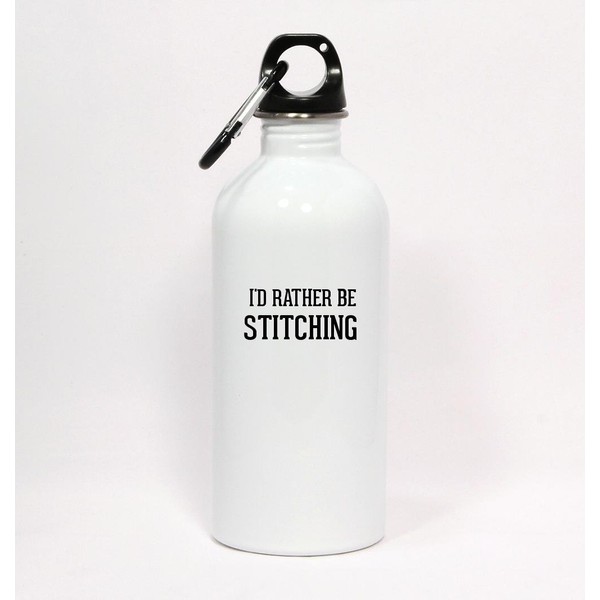 Los Drinkware Hermanos I'd Rather Be STITCHING - White Water