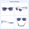 COCOSAND Toddler Baby Sunglasses with Strap Polarized Flexible Square Frame