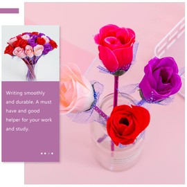 Operitacx 5sets Rose Ballpoint Pen Scented Glitter Gel Pens Invisible Ink Pens for Pens for Mini Pens Bulk Felt Tip Pens Cute Pens Novelty Pens Black Pens Filler Silk Cloth 20pcs*5