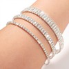 Suyi Crystal Ankle Bracelet for Women Diamond Tennis Stretch Anklets