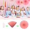 Hocansen 6PCS Hanging Paper Fans Set 8/12/16in Party Decoration Paper
