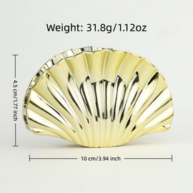 3.94'' Gold Shell Hair Claw Clip for Women Girls Resin Fashion Seashell Hair Clips Cute Ocean Theme Hair Accessories for Birthday Luau Beach Parties