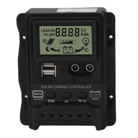 K1688 Solar Charge Controller PWM Dual DC with Black Shell Solar Panel Regulator for Home 20A