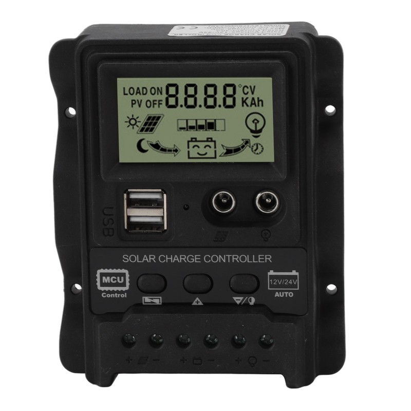 K1688 Solar Charge Controller PWM Dual DC with Black Shell