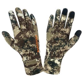 BASSDASH Men’s Camo Hunting Gloves UPF 50+ Lightweight Touchscreen Gloves for Warm Weather Fishing Hiking Outdoor Activities
