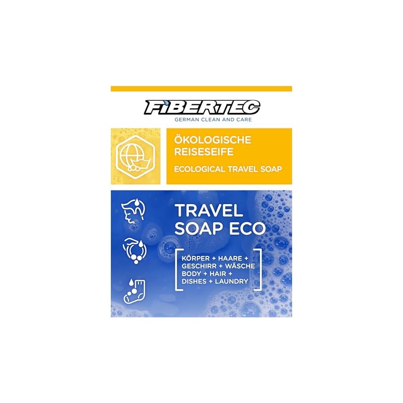 FIBERTEC Travel Soap Eco 3L - 3-in-1 Reise-Seife flüssig, Körperpflege,