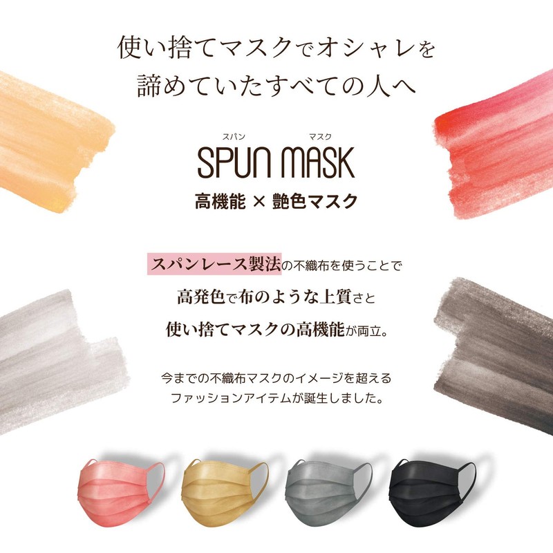 ISDG Spun Lace Non-Woven Color Mask, Individually Packaged, 7 Pieces,