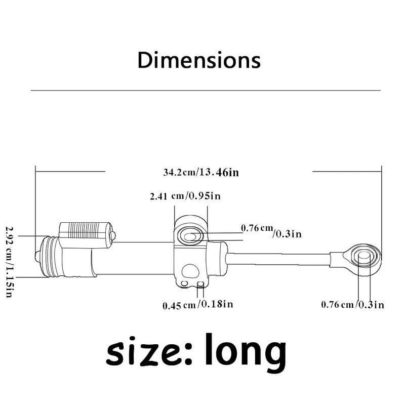 NORXI Universal Motorcycle Steering Damper, Adjustable Steering Damper Stabilizer, Linear