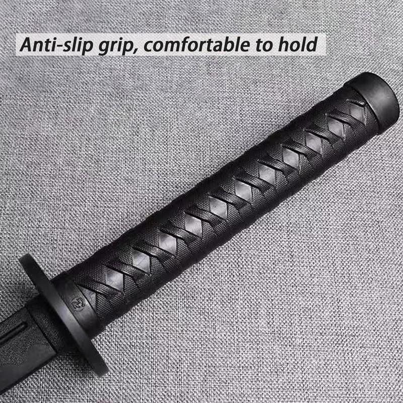 2PCS Polypropylene Plastic Training Martial Sword，Black Practice Katana Sword with