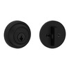 Weiser Elements Matte Black Round Deadbolt Lock, ANSI/BHMA Grade 3