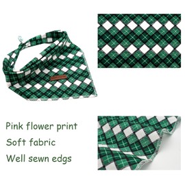 Elegant little tail Dog Bandana, Spring Pet Bandanas 1PC Cotton Washable Boys Girls Dog Bib Kerchief Dog Scarfs for Small Medium Large Dogs