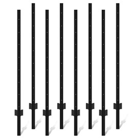 XYADA Fence Posts Sturdy Duty Metal Fence Post,U Post for Fencing in Garden Yard and Outdoor Wire (5FT- 8 Pack)
