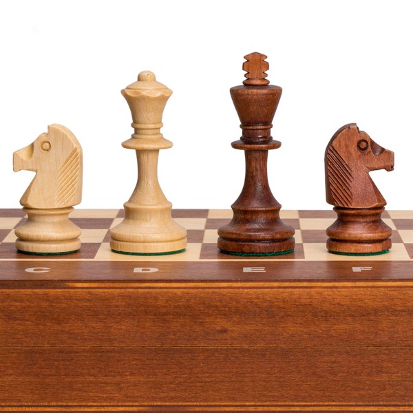 Wegiel Tournament No. 4 Staunton European Wood Chess Set, 16