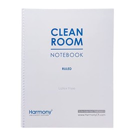 Harmony Lab & Safety Supplies Cleanroom Note Book, College Ruled, Side Spiral, Latex-free, 5.5" x 8.5", 100 Pages