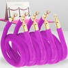 4 PCS Pink Purple Velvet Rope - 5 Ft Barrier