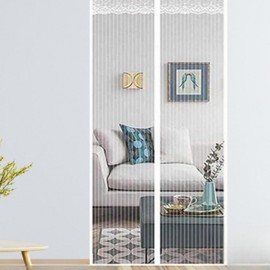 100x210 entrance door screen, magnetic mosquito net, magnetic screen door, front door mosquito net Magnetic Curtain Brown