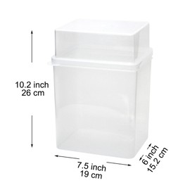 Youngever - Paquete de 2 recipientes de plástico para almacenamiento de harina transparente, contenedores de almacenamiento de alimentos de plástico grandes