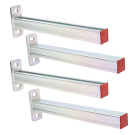 YXGJDP 4 Pack Steel Shelf Bracket,Display Bracket,DIY Projects,Metal Strut Channel,Steel Slotted Bracket,Pipe Support, 12 Inch Long.