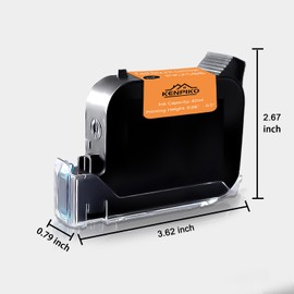 Kenpiko 12.7mm Black Fast Dry Ink Cartridge PK2588 for Handheld Inkjet Printer KP007, 42ml Solvent Quick-Dry Ink Cartridge Replacement (Black)