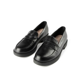 Rio Fiore Women's Loafer, Black, Soft Faux Leather, Elegant Loafer with 3 cm Heel, Comfortable Women's Slippers, Soft Faux Leather 9016-12-2, black