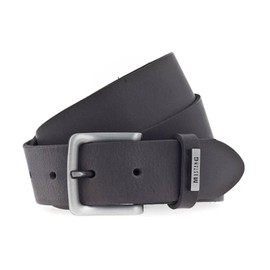 MUSTANG Adjustable Leather Belt 3.5 W90 Dark Grey - Can be Shortened, dark grey