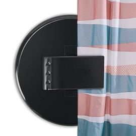 Mate Leon Shower Curtain Clips Windproof Clips , Shower Splash Guard Curtain Clip , Self Adhesive Shower Curtain Clips Splash (Black, 8)