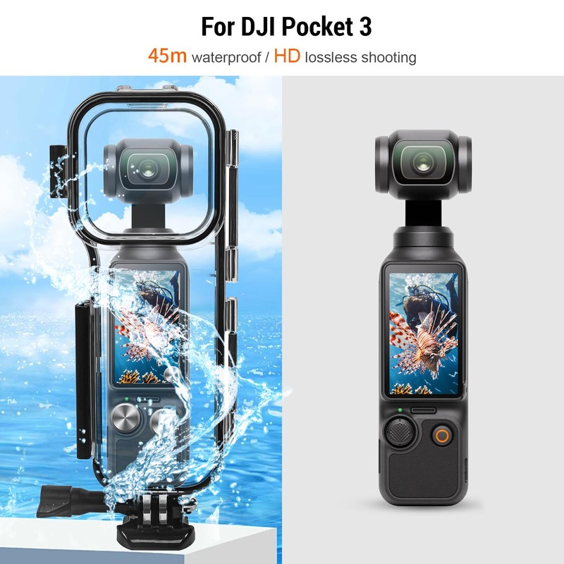 OKFUN Waterproof Housing Case Compatible with DJI Osmo Pocket 3