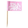 Beistle It's A Girl! Picks, 2.5", Pink/White, 50 Picks In