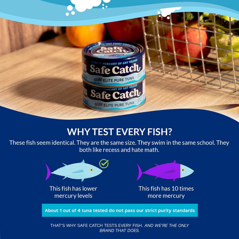 Safe Catch Canned Wild Tuna Fish, Wild Caught, Lowest Mercury,