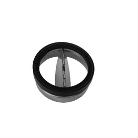 Inline Butterfly Backdraft Damper with Spring