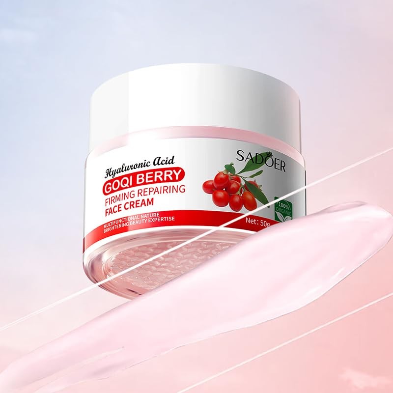 Goji Berry Anti-Wrinkle Firming Repairing Cream cares for delicate skin