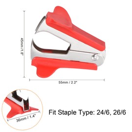 MECCANIXITY Staple Remover Tools, Staplers Puller Steel Jaw for Office Home Desktop Supply Accessory, Red Pack of 6