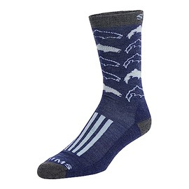 Simms Men's Daily Sock, Mid-Calf, Merino Wool, Navy, Large