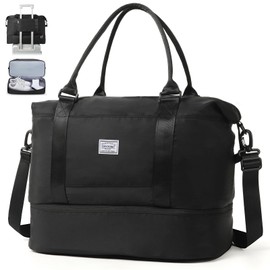 TAN.TOMI Women's Travel Bag, Hand Luggage, Sports Bag, 46 x 23 x 32 cm, Hand Luggage Bag, Weekender Bag, Waterproof Travel Bag, Duffle Bag, Training Bag, Clinic Bag, Birth Suitable for Holiday,