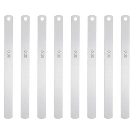 QUARKZMAN 8 Blades Metric Steel Feeler Gauge, 0.3mm Thickness Filling Gauge, Offset Valves, Guitar Gauge Measuring Tool, for Gap Width Measurement Thickness Measurement