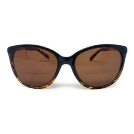 Incredible Bargains The Laguna Bifocal Reading Sunglasses Round Butterfly Cateye Sun Readers for Women + 1.75 Black Tortoise with Amber Lens