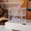 Tioncy Double Layer Acrylic Guitar Pick Display Box Case 3.94
