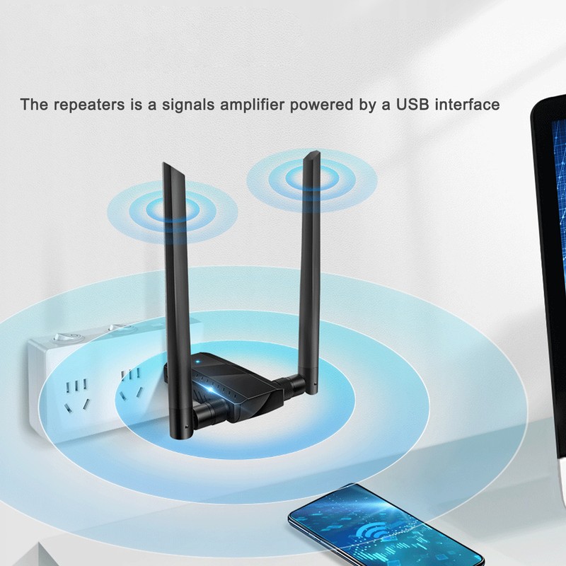 USB 300Mbps 2.4G Wireless Repeaters WIFI Expander Signals Boosters Enhancer