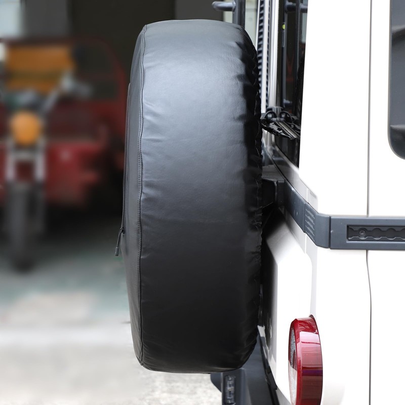 Hudiriy Car Leather Spare Tire Wheel Cover Decorative Compatible with