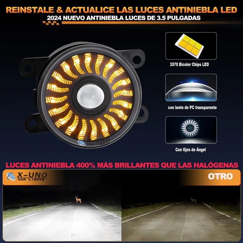 3.5'' Redondo Faros Niebla Lupas 6000k Spot Luz -par