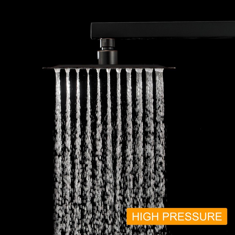 BESy 8 Inch Rain Shower Head, 8" Square Rainfall &