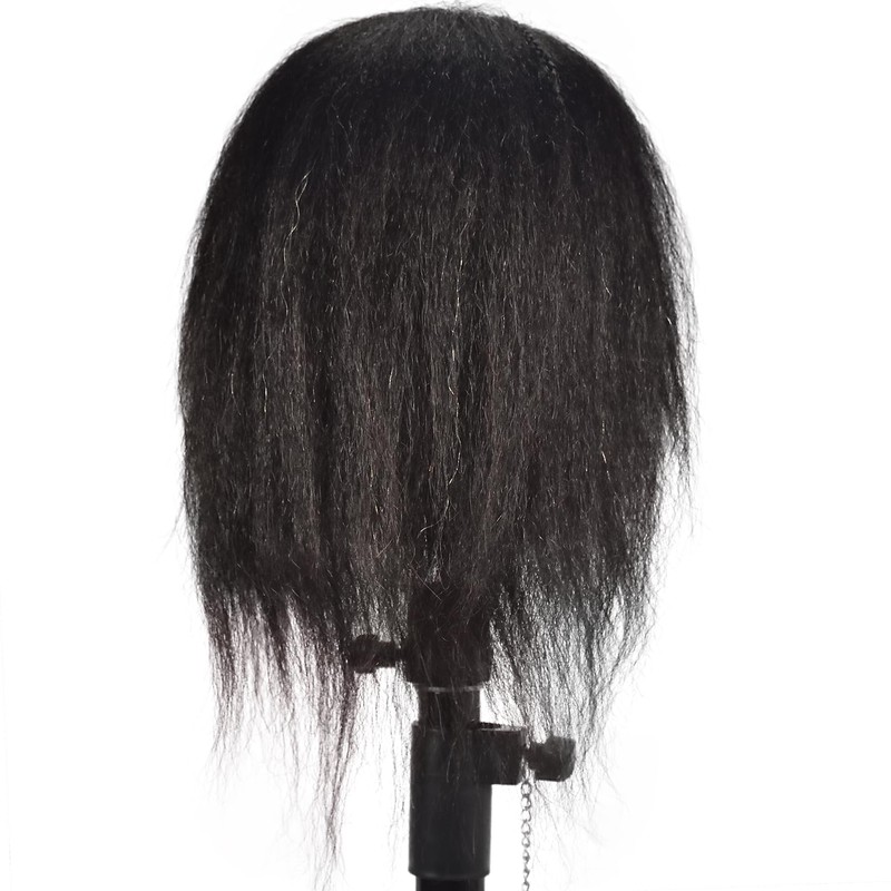 RUISIMEI Training Head 100% Real Hair Cosmetology Mannequin Head Mannequin