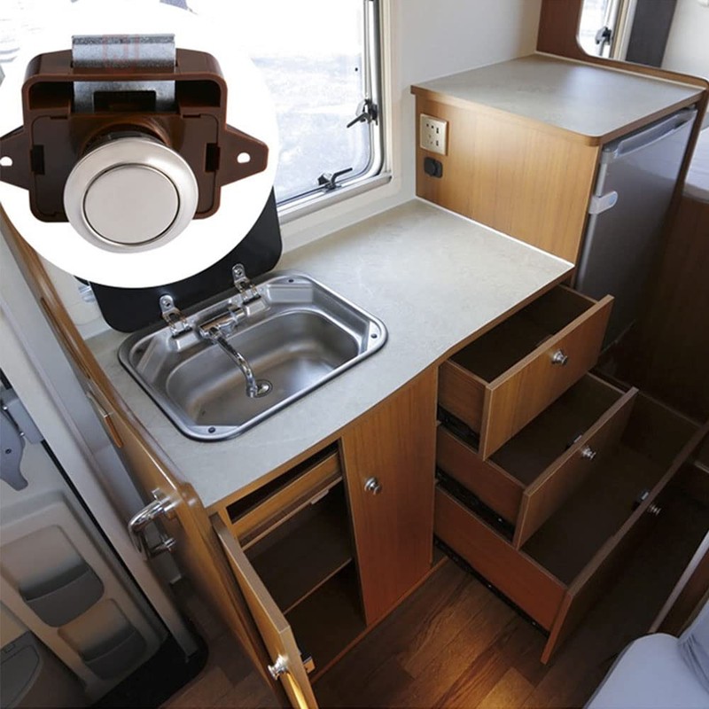 Push Button Latch Catches 2pcs Push Button Cabinet Latch Lock