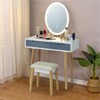 CHARMAID Vanity Set with Lighted Mirror, 3 Modes Adjustable Brightness