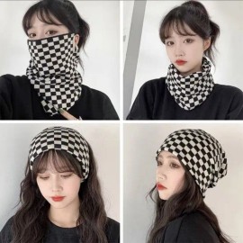 체커보드 안면 마스크 스포츠 헤어밴드 비니 Checkerboard Face Mask Sports Hairband Beanie