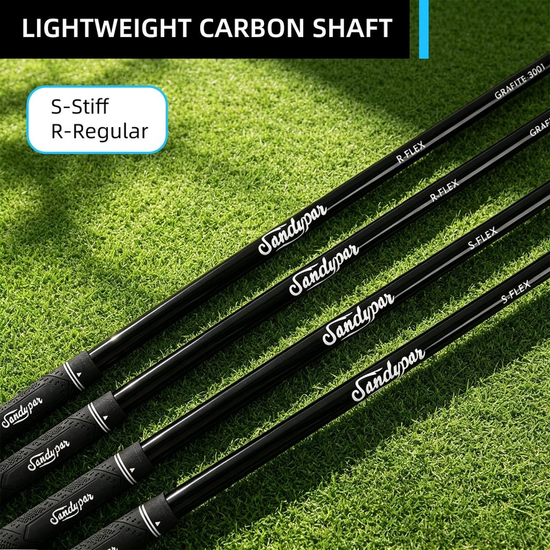 Hybrid Golf Clubs for Men & Women, Graphite Shaft (Silver,Regular-17°)