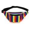 Unisex Retro Bum Bag Rainbow Gay Pride Stripe Print Pattern