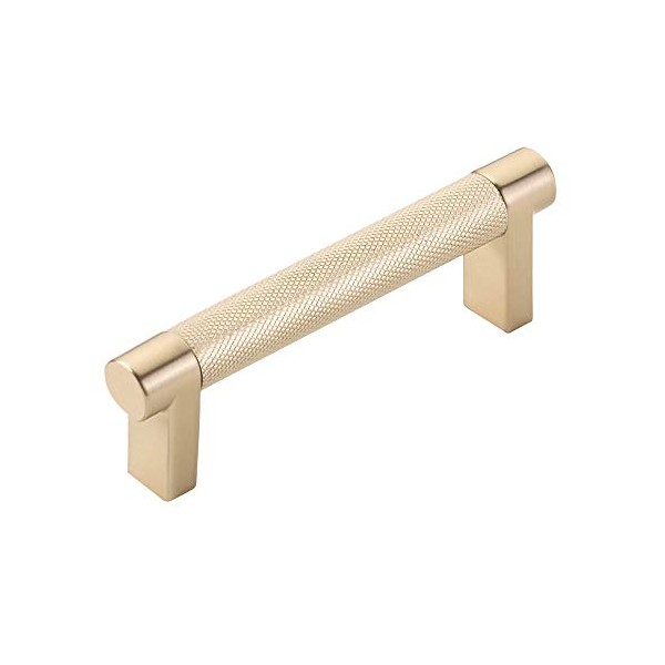 Emtek Select Knurled Cabinet Pull with Satin Brass (US4) Stem