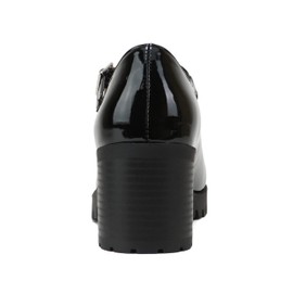 Soda “Boxer” ~ Women Mary Jane Round Toe Chunky Block Heel Lug Sole Pump with Adjustable Strap (Black Patent, us_Footwear_Size_System, Adult, Women, Numeric, Medium, Numeric_9)